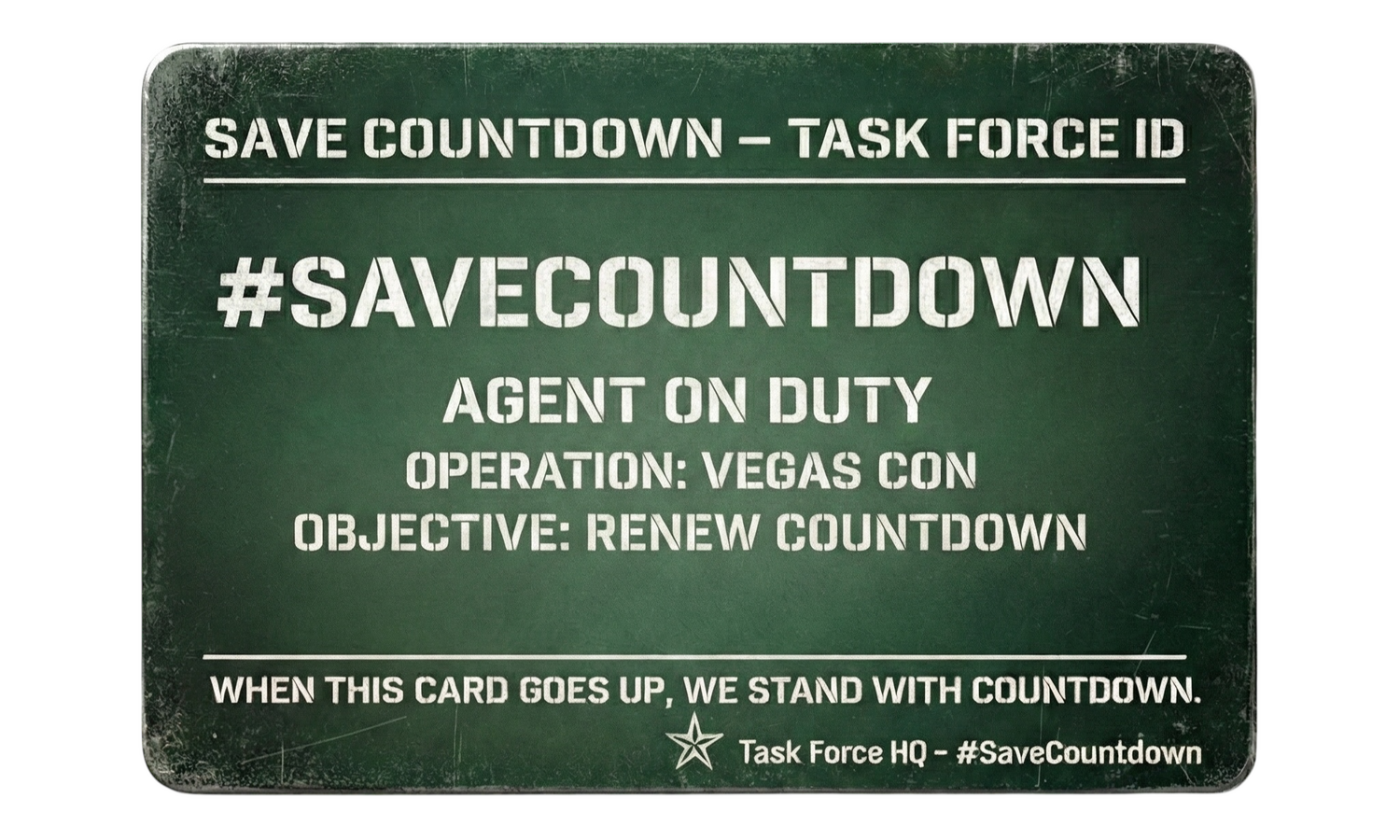 Task Force ID Card Front