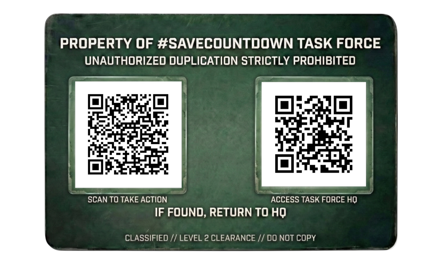 Task Force ID Card Back